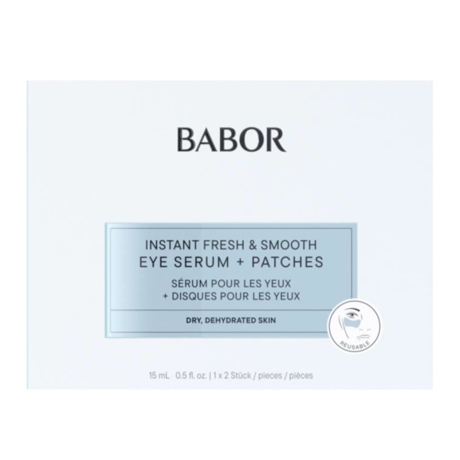 BABOR MOISTURIZING INSTANT FRESH & SMOOTH EYE SERUM + PATCHES - Imagen 6